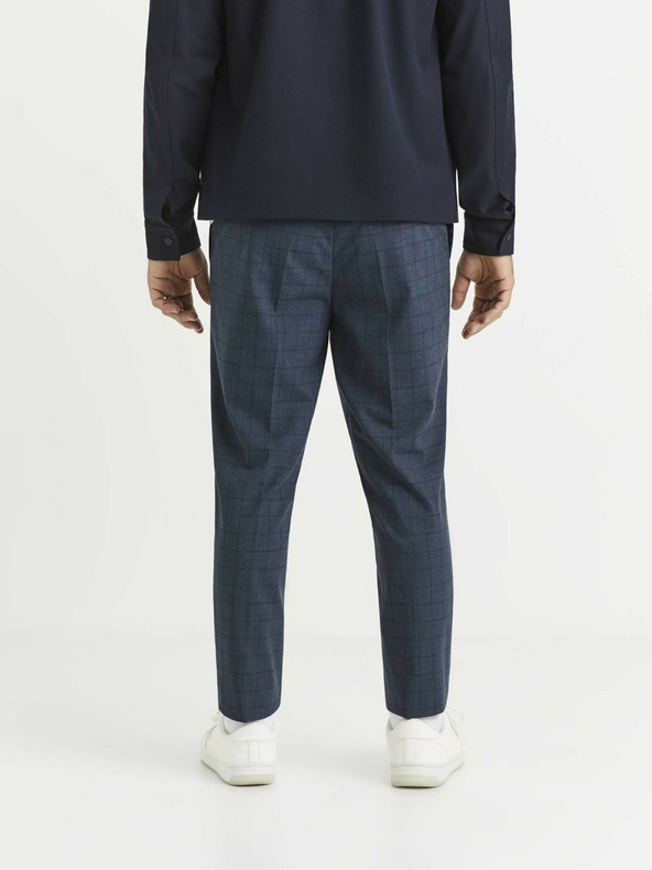 Celio Dunkelblaue Herren-Karohose Celio