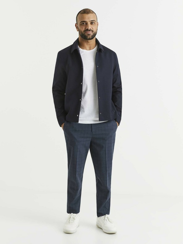 Celio Dunkelblaue Herren-Karohose Celio