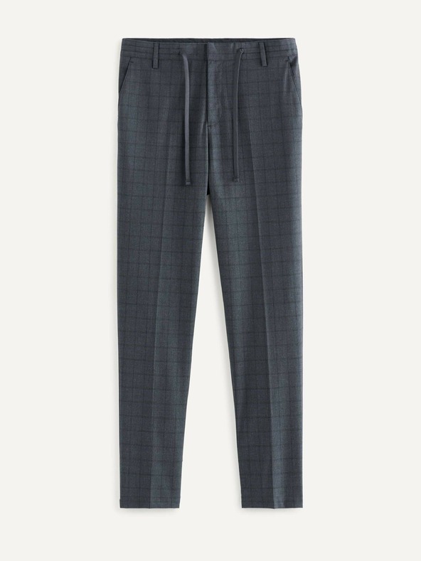 Celio Dunkelblaue Herren-Karohose Celio