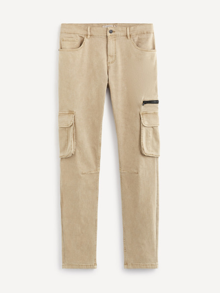 Celio Beige Herrenhose mit Taschen Celio