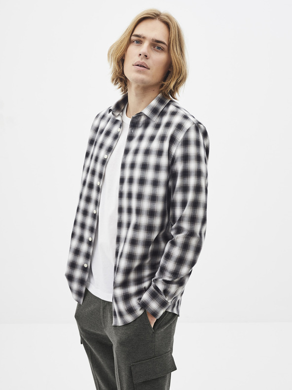 Celio Schwarz-weiß kariertes Hemd Celio Sablaflou