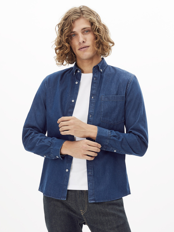 Celio Dunkelblaues Jeanshemd Celio Rasol