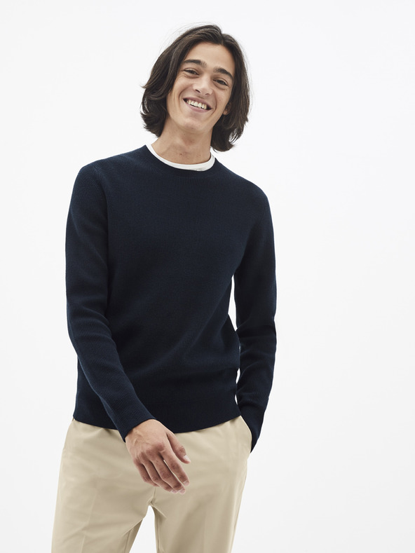 Celio Dunkelblauer Basic-Pullover Celio Seven