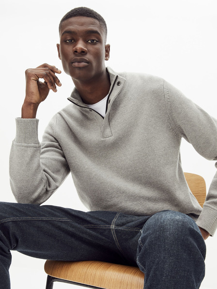 Celio Hellgrauer Pullover Celio Perome