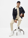 Celio Dunkelblaue Jeansjacke mit Pelzimitat Celio Susherpa
