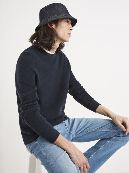 Celio Dunkelblauer Basic-Pullover Celio Tepic