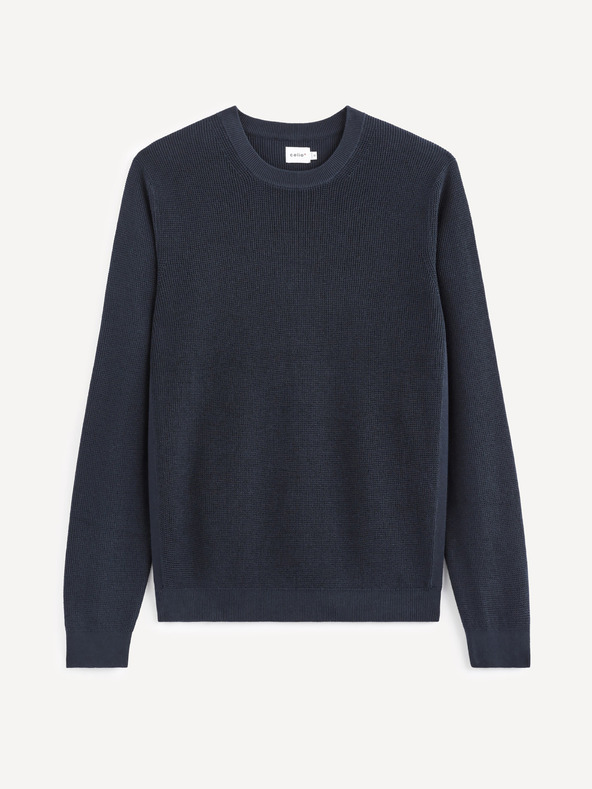 Celio Dunkelblauer Basic-Pullover Celio Tepic