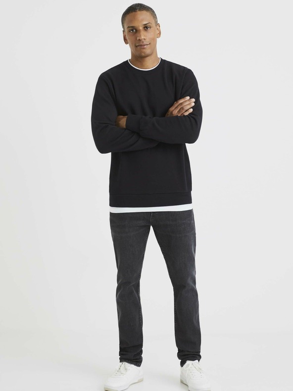 Celio Schwarzes Basic-Sweatshirt Celio Vedoubleco