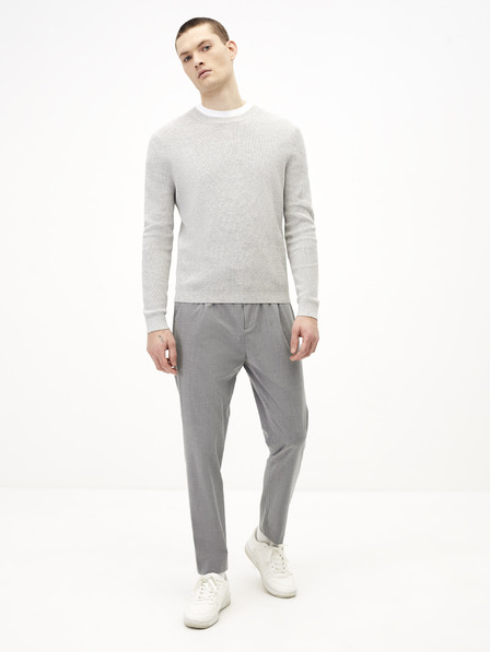 Celio Hellgrauer Basic-Pullover Celio Tepic