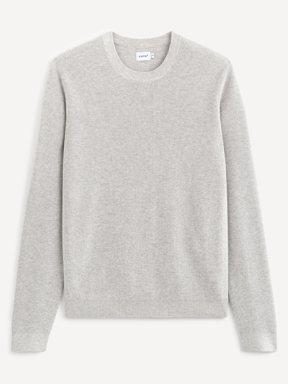 Celio Hellgrauer Basic-Pullover Celio Tepic