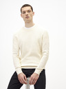 Celio Weißer Basic-Pullover Celio Tepic