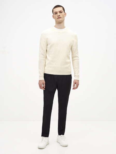 Celio Weißer Basic-Pullover Celio Tepic