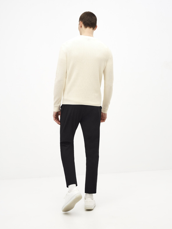 Celio Weißer Basic-Pullover Celio Tepic
