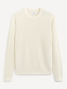 Celio Weißer Basic-Pullover Celio Tepic