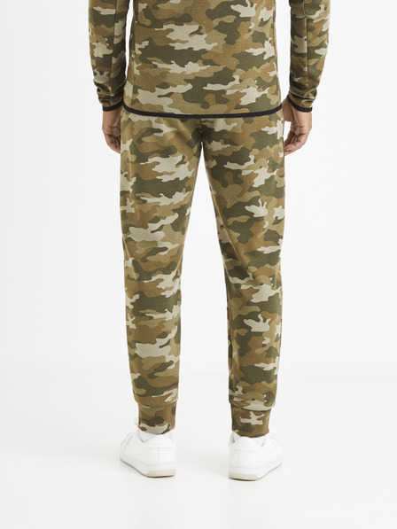 Celio Khaki-gemusterte Jogginghose Celio Vojogyoke