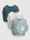 GAP Weiße Mädchen GAP Bio-Mix-T-Shirts, 3 Stk.
