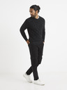 Celio Schwarz gestromter Herrenpullover Celio