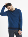 Celio Schwarz-blauer Herren-Wollmischpullover Celio