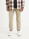 Celio Beige gestreifte Herrenhose Celio