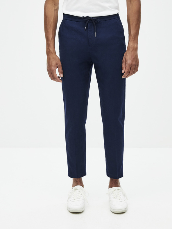 Celio Dunkelblaue Leinenhose für Herren Celio