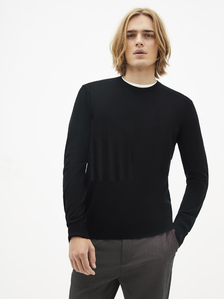 Celio Schwarzer Herren-Wollpullover Celio
