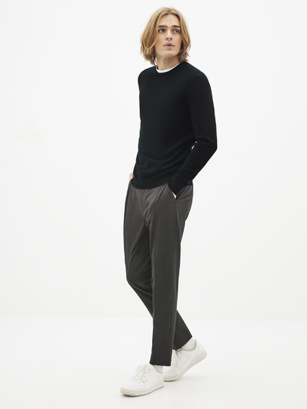 Celio Schwarzer Herren-Wollpullover Celio