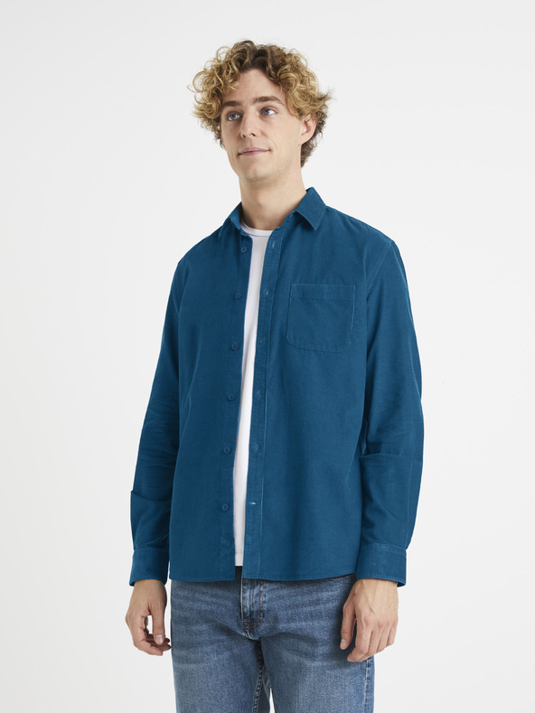 Celio Blaues Herrenhemd Celio Vamil
