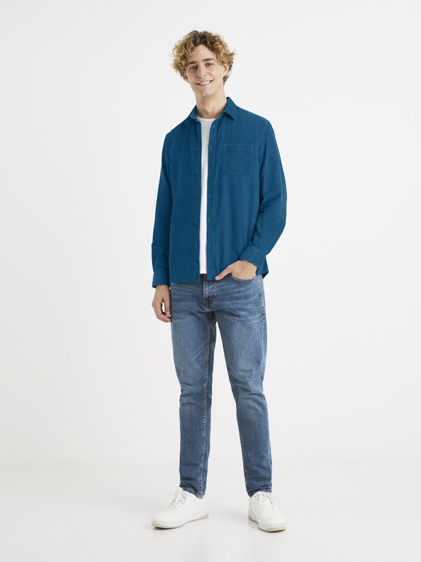 Celio Blaues Herrenhemd Celio Vamil