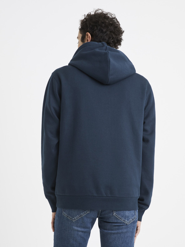 Celio Dunkelblauer Herren-Kapuzenpullover Celio Vesix