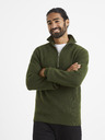 Celio Khaki Herrenpullover mit Stehkragen Celio