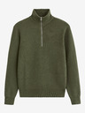 Celio Khaki Herrenpullover mit Stehkragen Celio