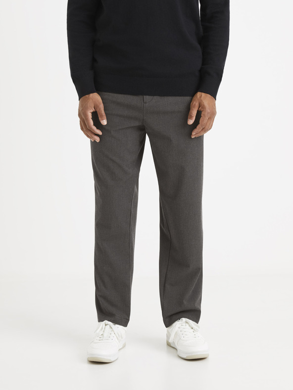 Celio Graue Herren-Cropped-Hose Celio