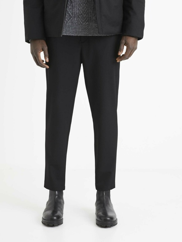 Celio Schwarze Herren-Cropped-Hose Celio