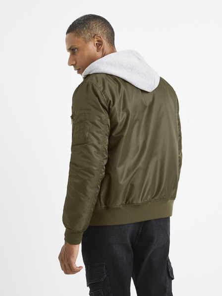 Celio Khakifarbener Herren-Kapuzenbomber Celio Vubombjump