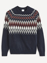 Celio Dunkelblauer gemusterter Herren Pullover von Celio