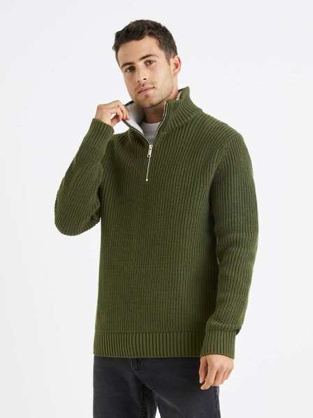 Celio Grüner Herrenpullover Celio Veviking