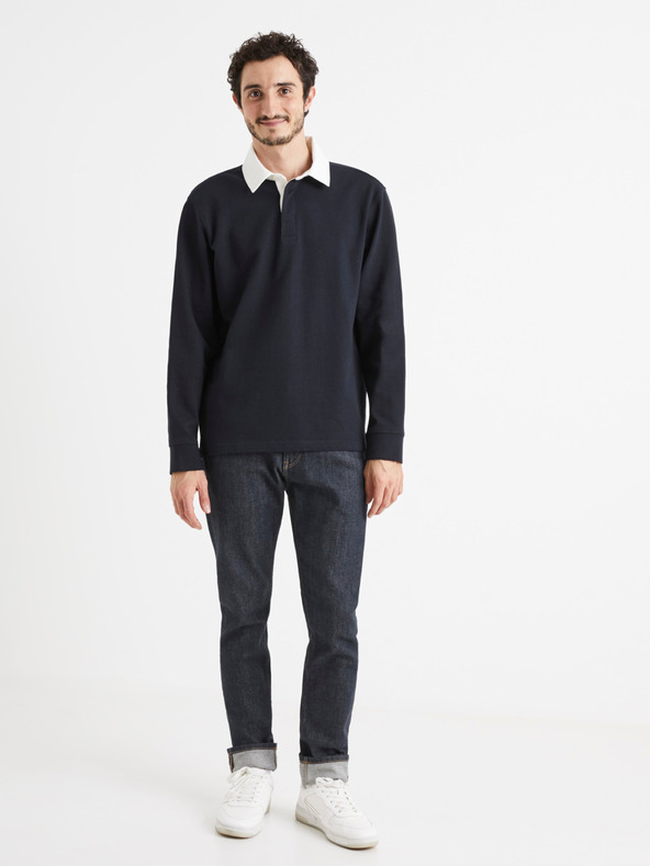 Celio Dunkelblaues Herren-Poloshirt Celio Vemix