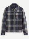 Celio Dunkelgraue Herren Celio Punjab karierte Jacke