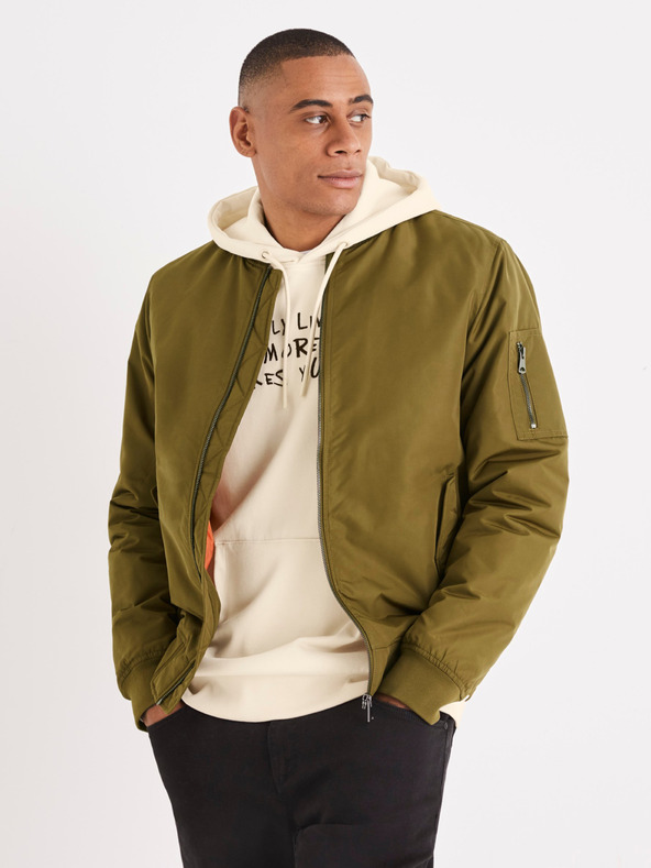 Celio Khakifarbene Herrenjacke Celio Bujames