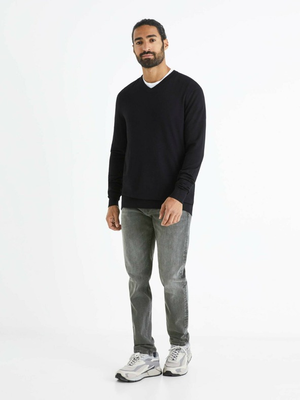 Celio Schwarzer Herrenpullover Celio Befisrtv