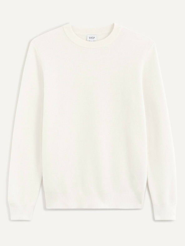 Celio Weißer Herrenpullover Celio Bepic