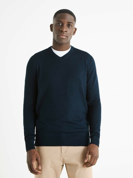 Celio Dunkelblauer Herrenpullover Celio Befisrtv