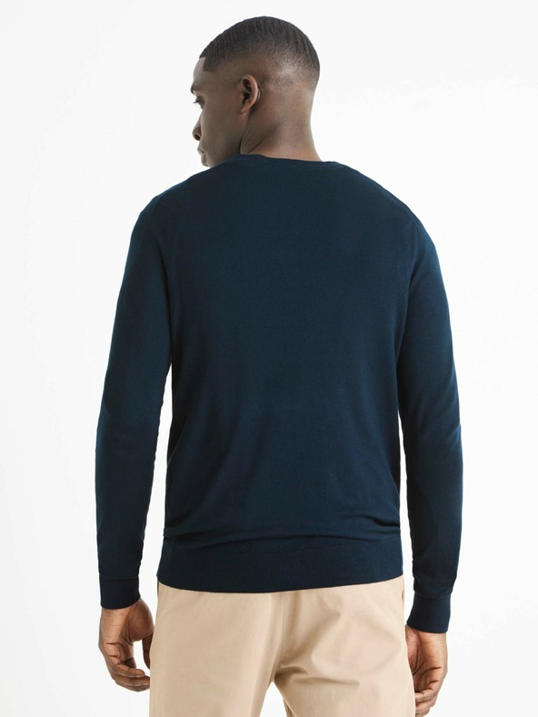 Celio Dunkelblauer Herrenpullover Celio Befisrtv