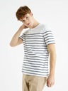 Celio Schwarz-weiß gestreiftes Herren-T-Shirt Celio Bebaser