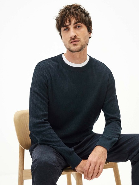 Celio Dunkelblauer Herrenpullover Celio Teverti