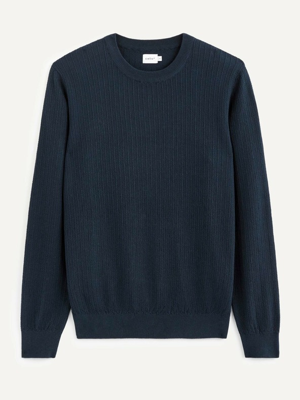 Celio Dunkelblauer Herrenpullover Celio Teverti