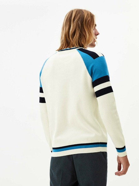 Celio Blauer und weißer Herrenpullover Celio Peswiss
