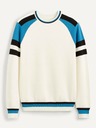 Celio Blauer und weißer Herrenpullover Celio Peswiss