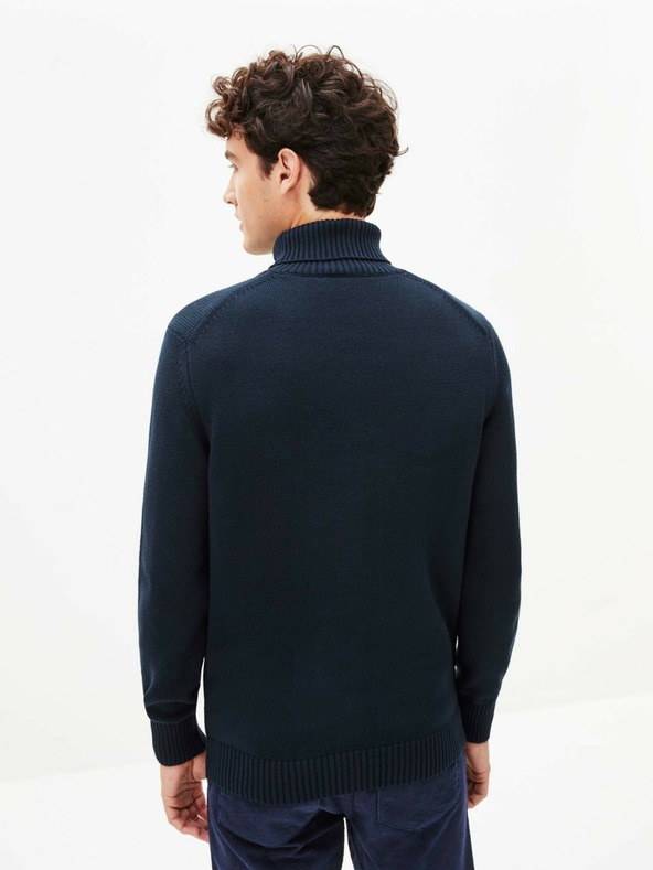 Celio Dunkelblauer Herren-Rollkragenpullover Celio Peneige