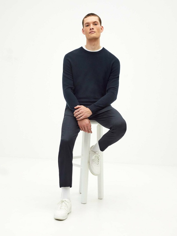 Celio Dunkelblauer Herren-Kaschmir-Pullover Celio Jecloud